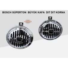 BOSCH 0986AH0203 KORNA YÜKSEK SES SÜPERTON BÜYÜK KAFA NİKELAJ DIT DIT KORNA  TAKIM 12 VOLT hella tip