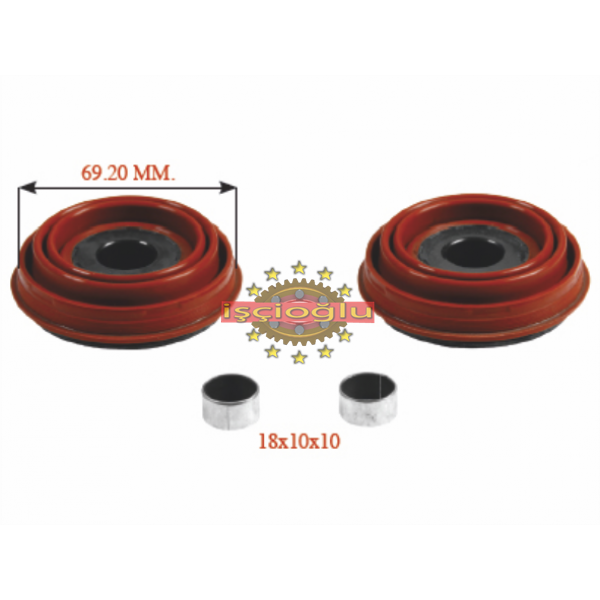 KALİPER TOZ LASTİK ŞAPKA TAMİR TAKIMI 69MM ŞAPKALI