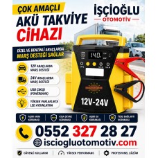 CASTU CS79 AKÜ TAKVİYE CİHAZI  12 / 24 VOLT ŞARJLI  98.000 mAH BATARYA  KAMYONT TIR OTOMOBİL İÇİN