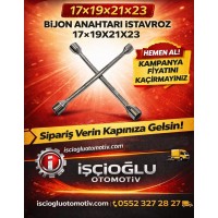  DÖRTÜ BİJON ANAHTARI 17X19X21x23 1.KALİTE DÖRTLÜ BİJON KOLU