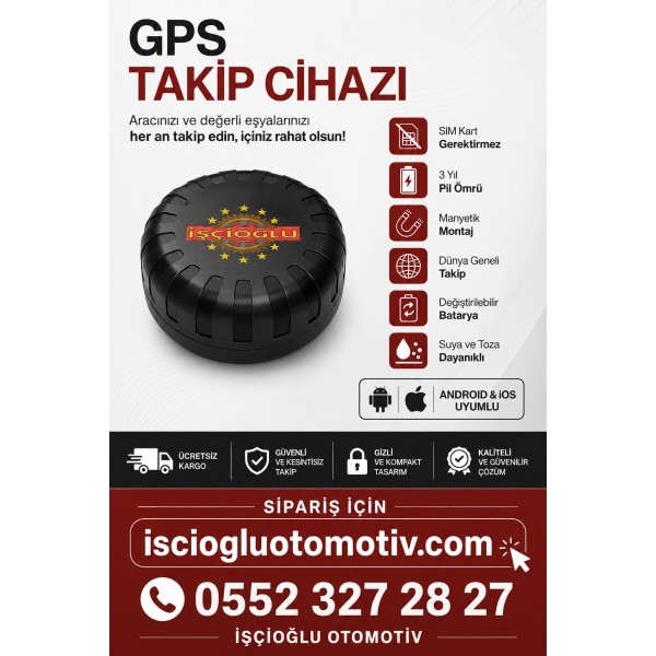 GPS TAKİP CİHAZI  SİM KARTSIZ  SUYA VE TOZA DAYANIKLI ARAÇ TAKİP CİHAZI