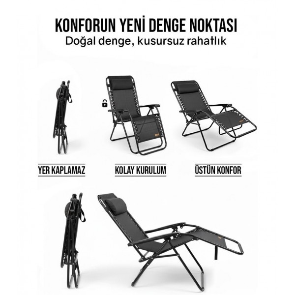 Madfox Katlanır Şezlong Sandalye Kamp Sandalye Çok Fonksiyonlu Madfox Katlanır Şezlong Sandalye Kamp Sandalye Çok Fonksiyonlu