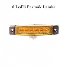 24 VOLT LED LAMBA 6 LEDLİ SARI RENK DORSE YAN PARMAK  LED LAMBA