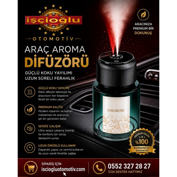 Araç İçi Koku  Akıllı Araç Difüzörü Hava Nemlendirici Lazerli Şarjlı Oda ve Araba Kokusu