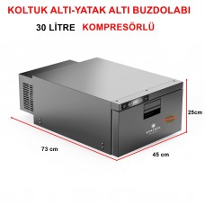 AXOR  ACTROS DAF SCANİA  KAMYON TIR YATAK ALTI OTO BUZDOLABI KOMPRESÖRLÜ 30 LİTRE EVACOOL GERMANY EVA D31