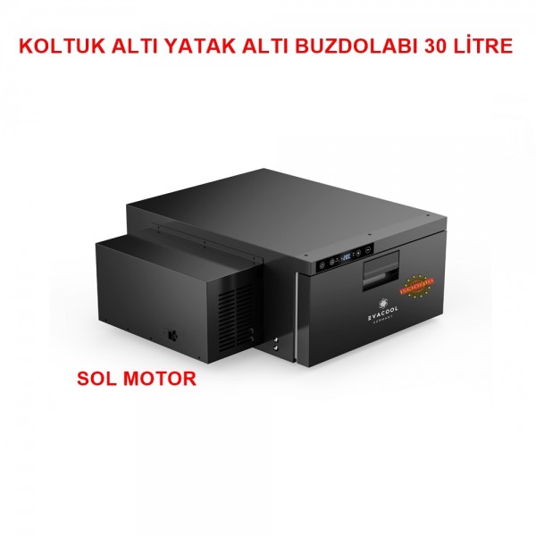 EVACOOL VİP KOLTUK ALTI BUZDOLABI 30 LİTRE KOMPRESÖRLÜ   EVA D31 YAN MOTORLU L SOL  EVA31